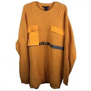 Marithe Francois Girbaud Orange Crewneck Sweater